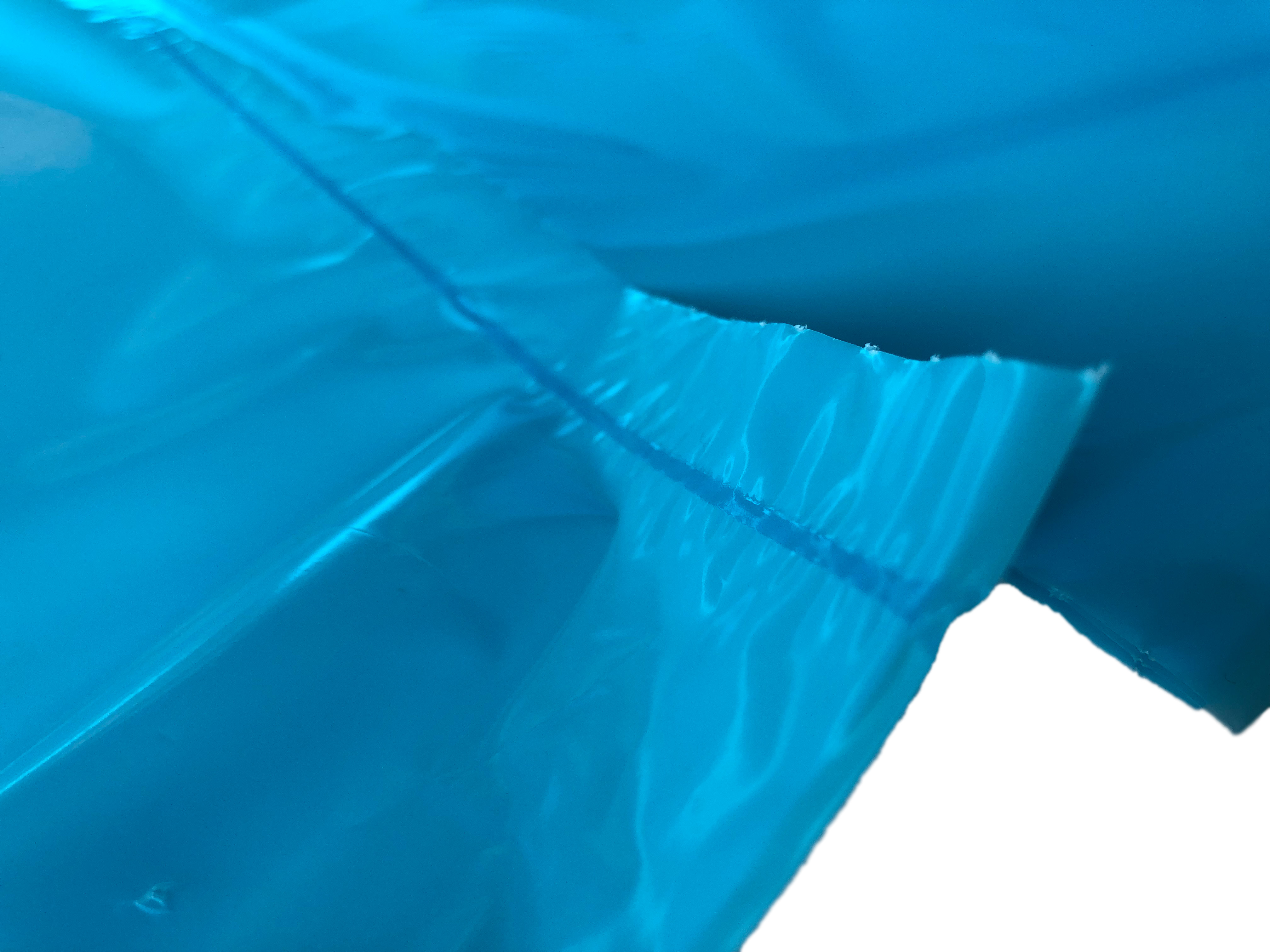 Seitenfaltensäcke blau-transparent