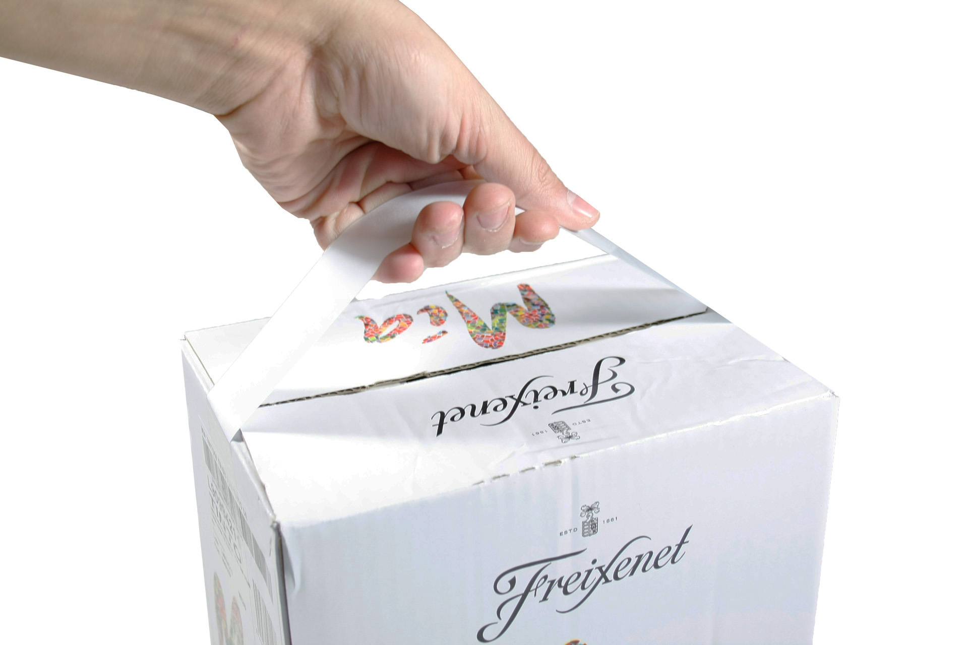 polygrip-anwendung-selbstklebender-tragegriff-weinkarton-polytec-verpackung Polygrip Anwendung selbstklebender Tragegriff