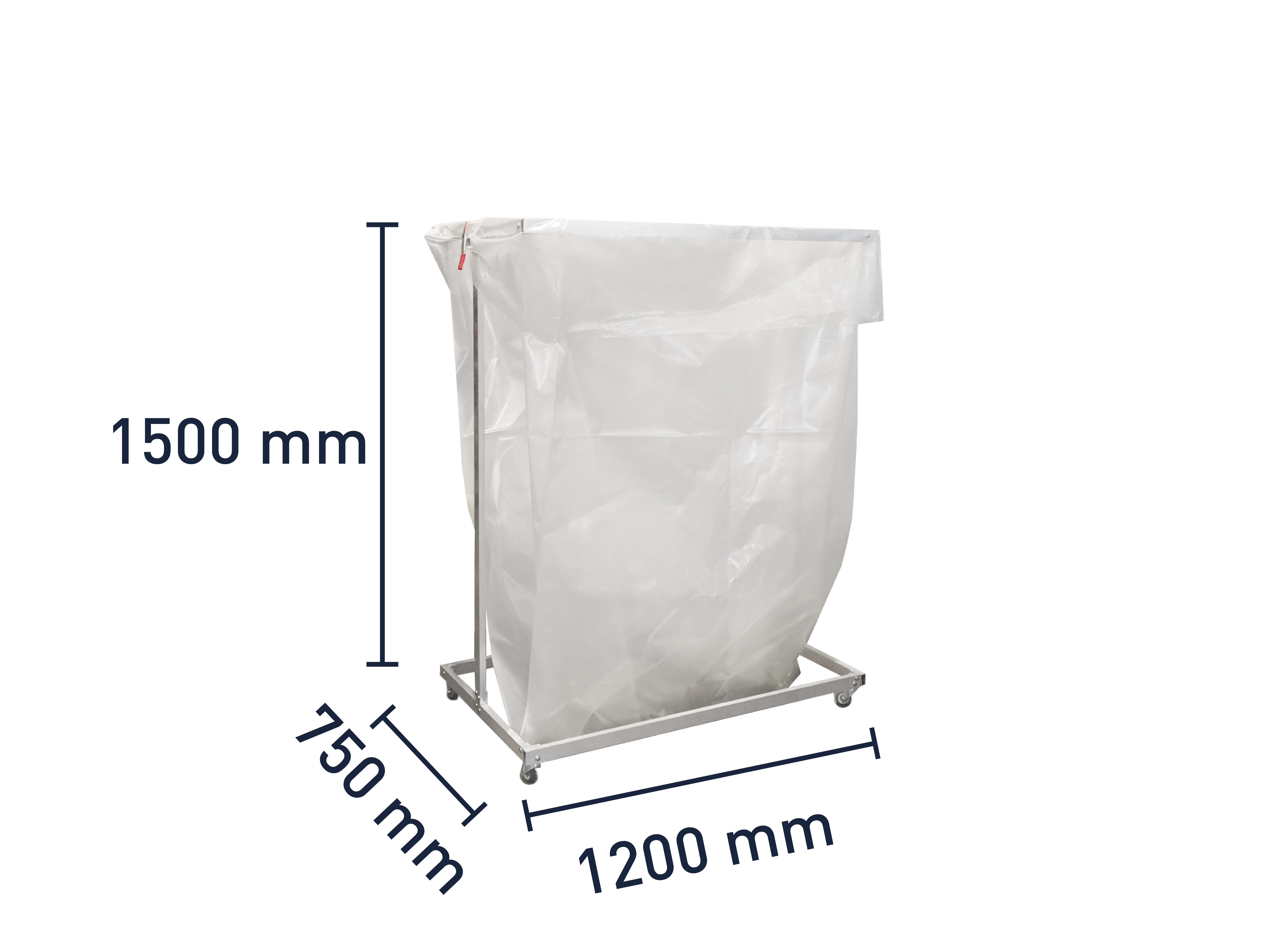 Wertstoffsammler für 2500 l - 1200 x 750 x 1500 mm - fahrbar Wertstoffsammler für 2500 l - 1200 x 750 x 1500 mm - fahrbar