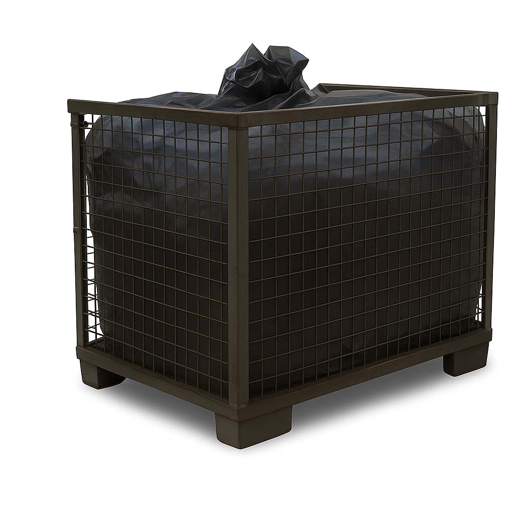 Foliensäcke für Gitterboxen - schwarz-transparent