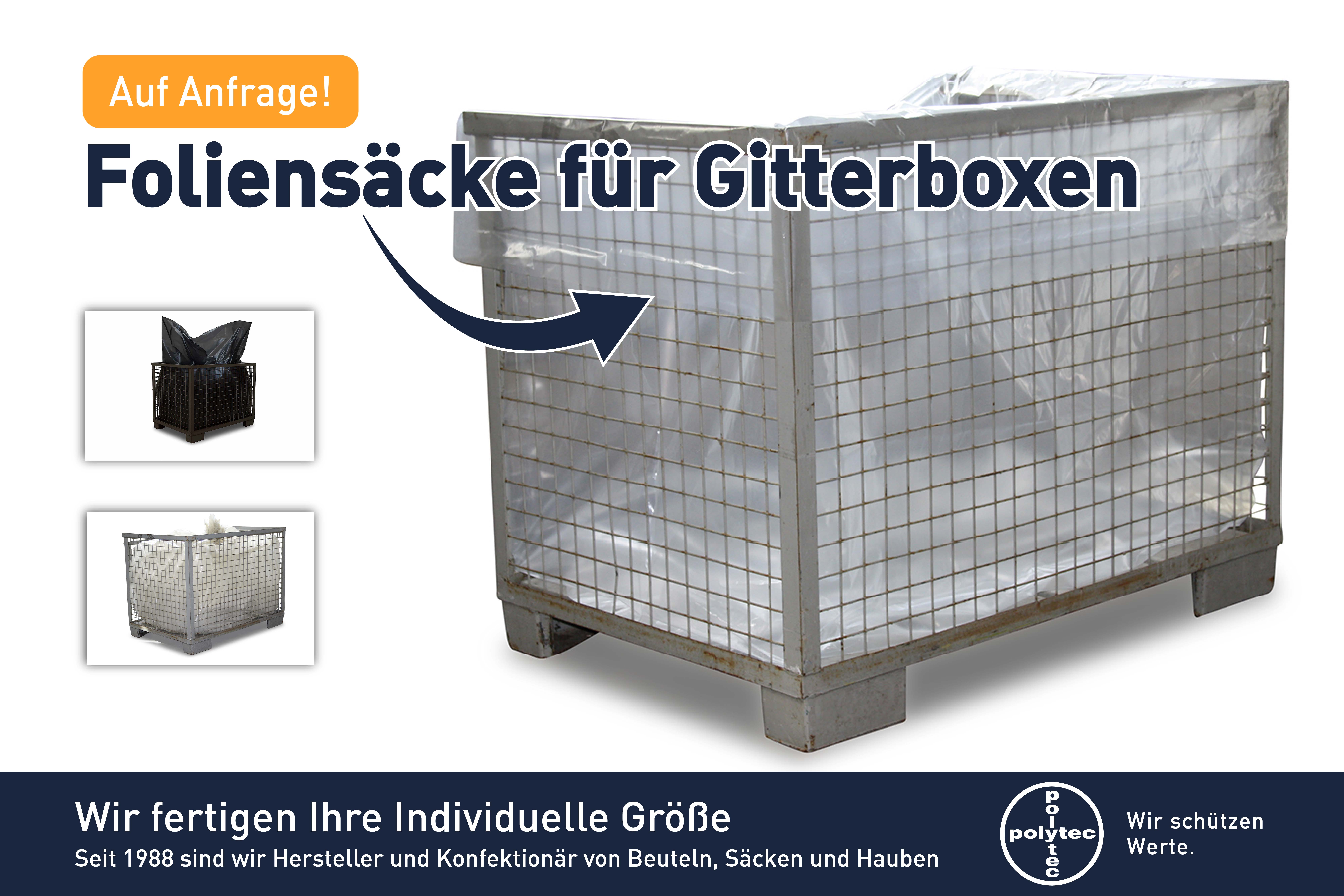 Foliensäcke für Gitterboxen - Auf Anfrage! Foliensäcke für Gitterboxen