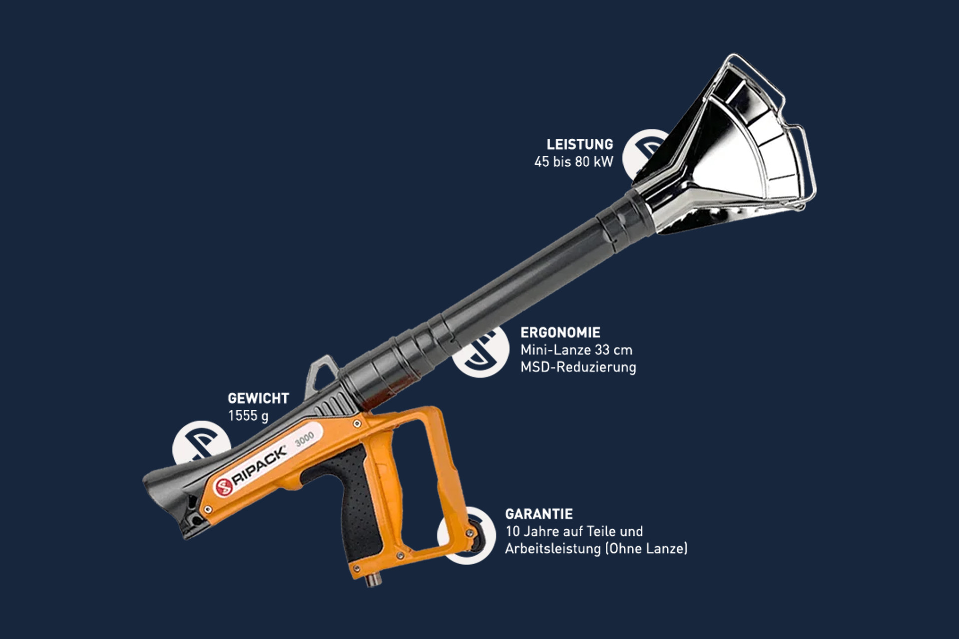 Ripack 3000 - Krimppistool Schrumpfpistole Ripack-3000+