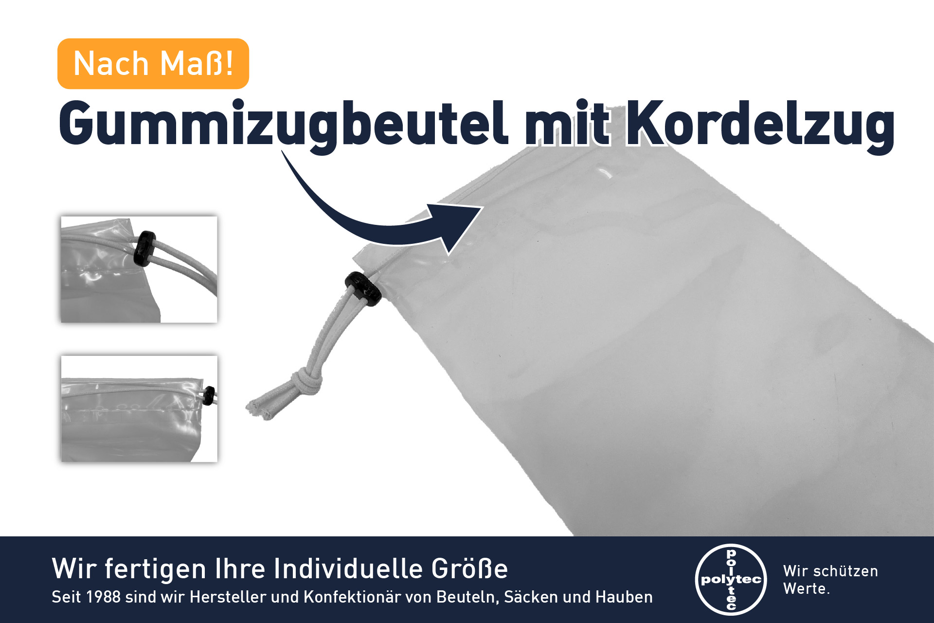 Gummizugbeutel mit Kordelzug und Kordelstopper - Auf Anfrage! Gummizugbeutel mit Kordelzug und Kordelstopper - Auf Anfrage!